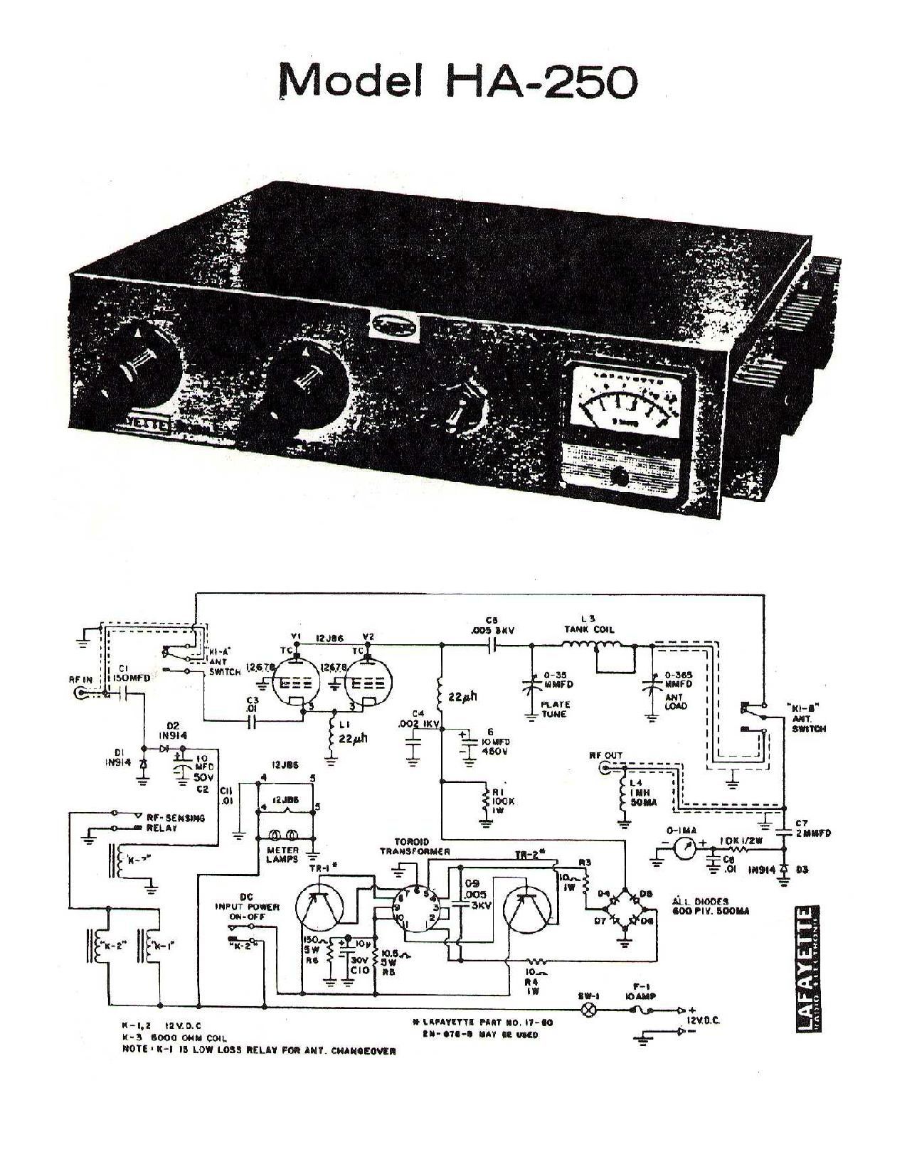 Lafayette HA 250 Schematic