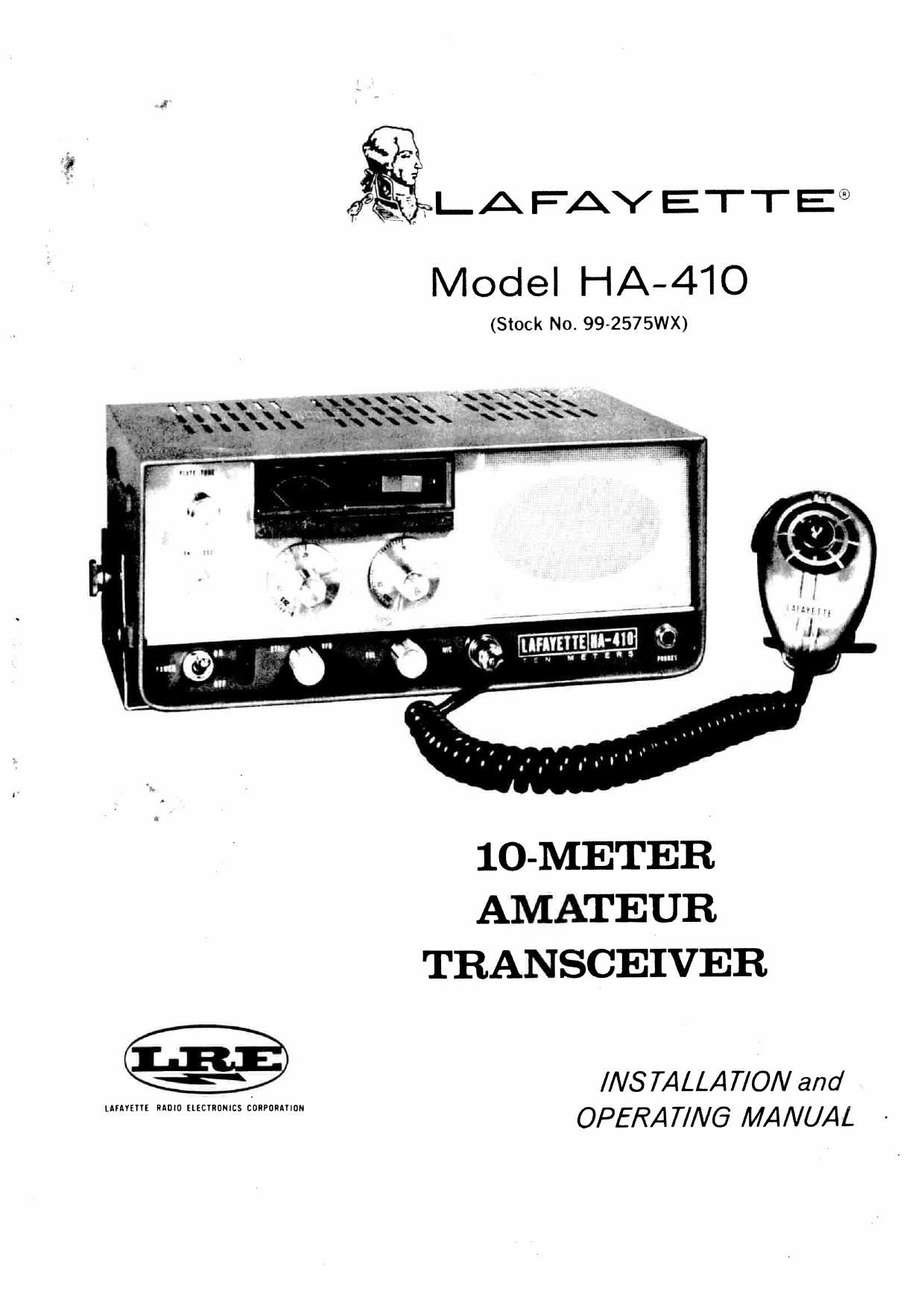 Lafayette HA 410 Owners Manual