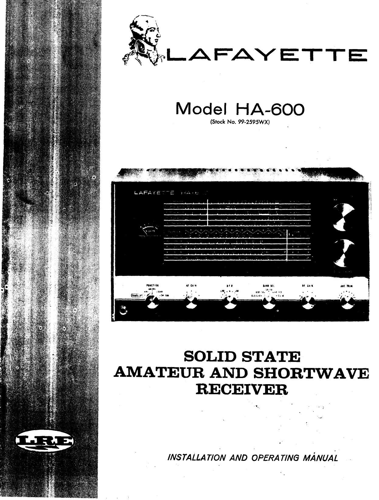 Lafayette HA 600 Service Manual