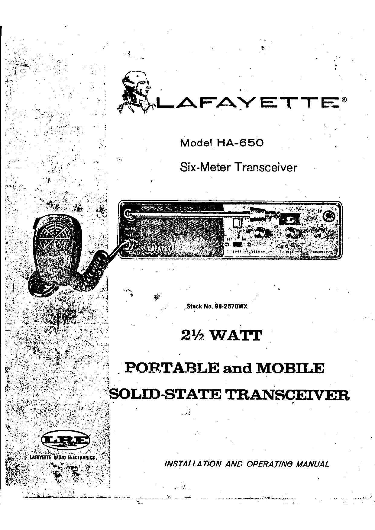 Lafayette HA 650 Service Manual