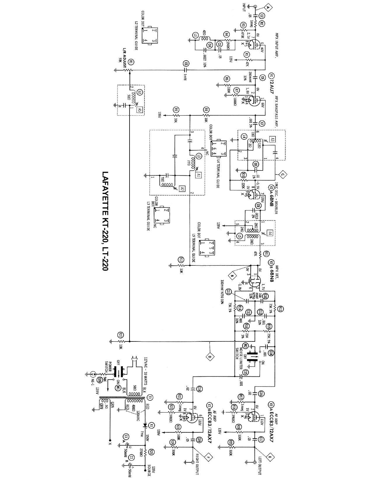 Lafayette KT 220 Schematic