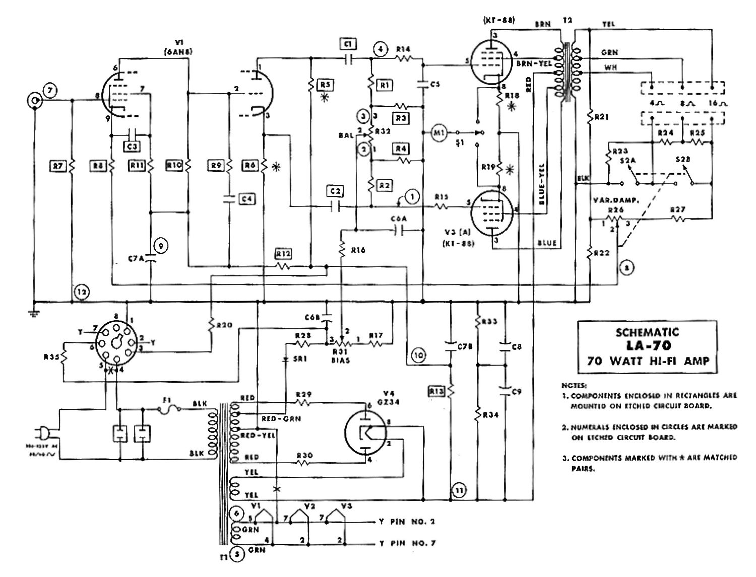 Lafayette LA 70 Schematic