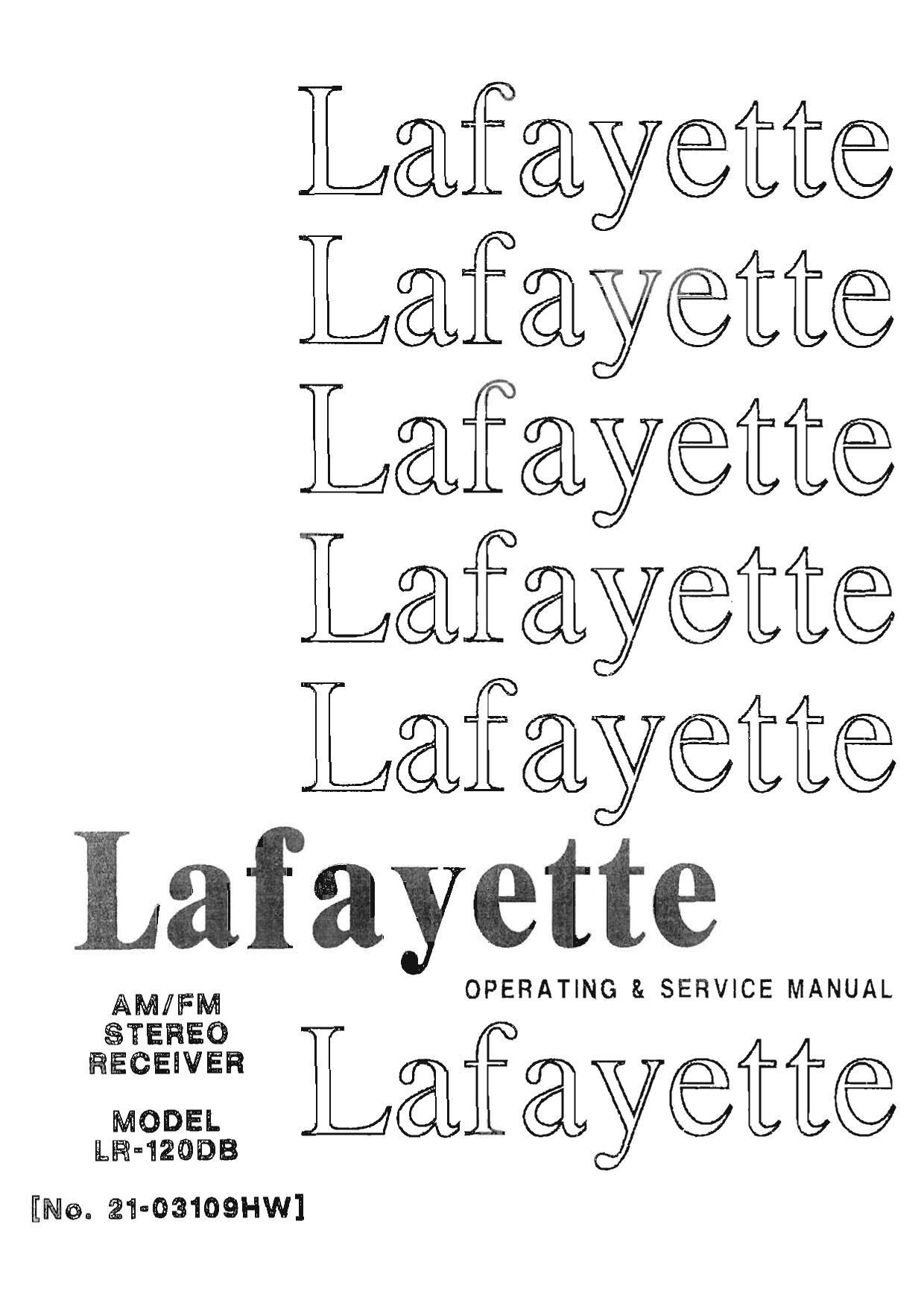 Lafayette LR 120 DB Service Manual