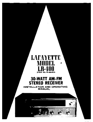 Lafayette LR 400 Installation and Operating Manual with Schematic alt