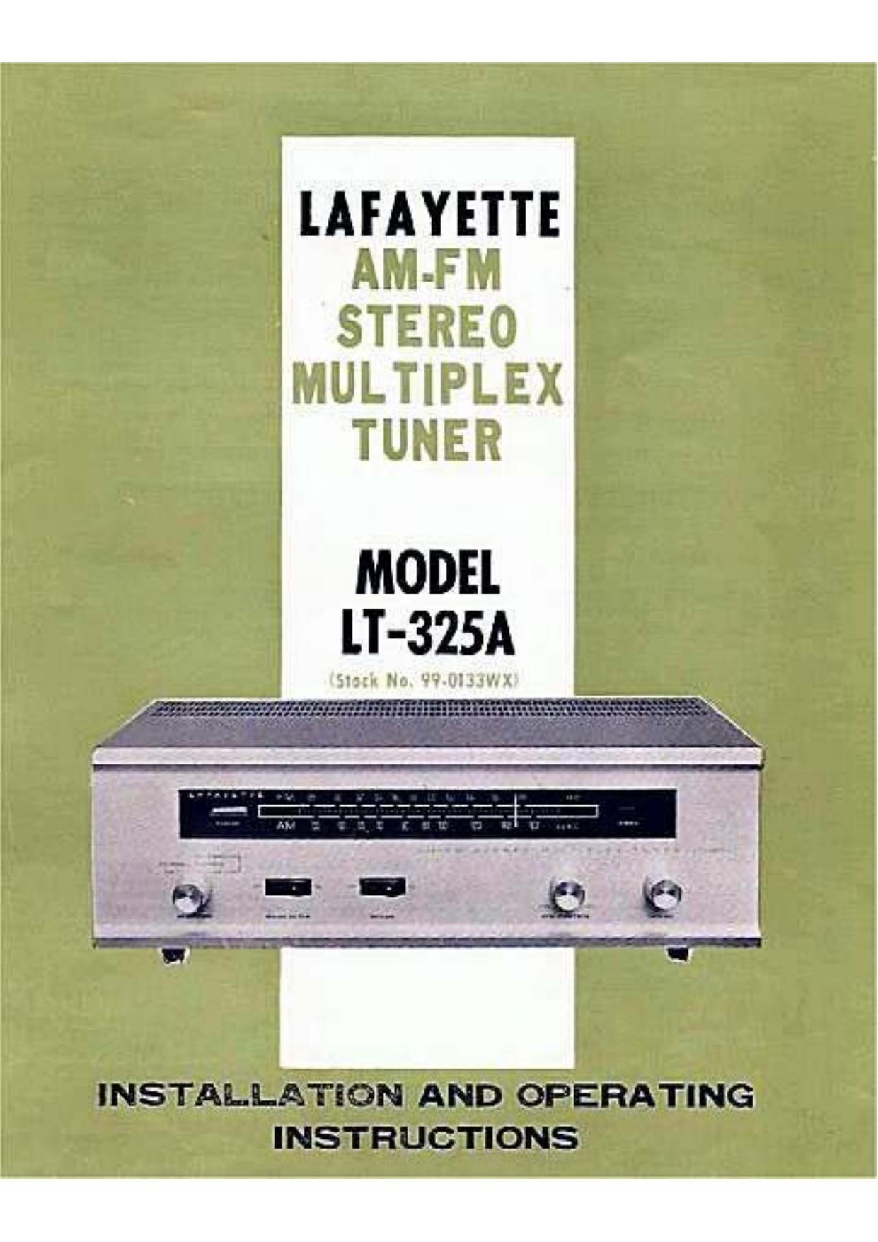 Lafayette LT 325A Service Manual