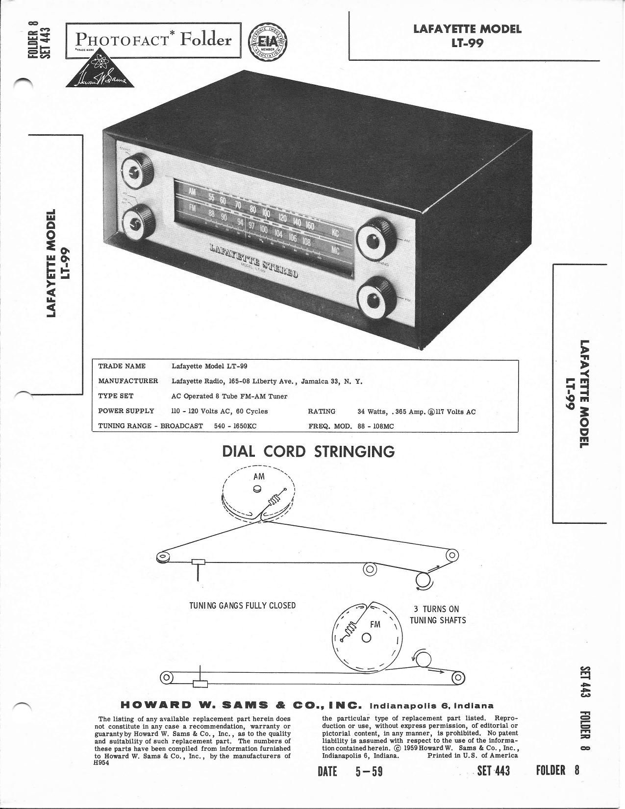 Lafayette LT 99 Service Manual