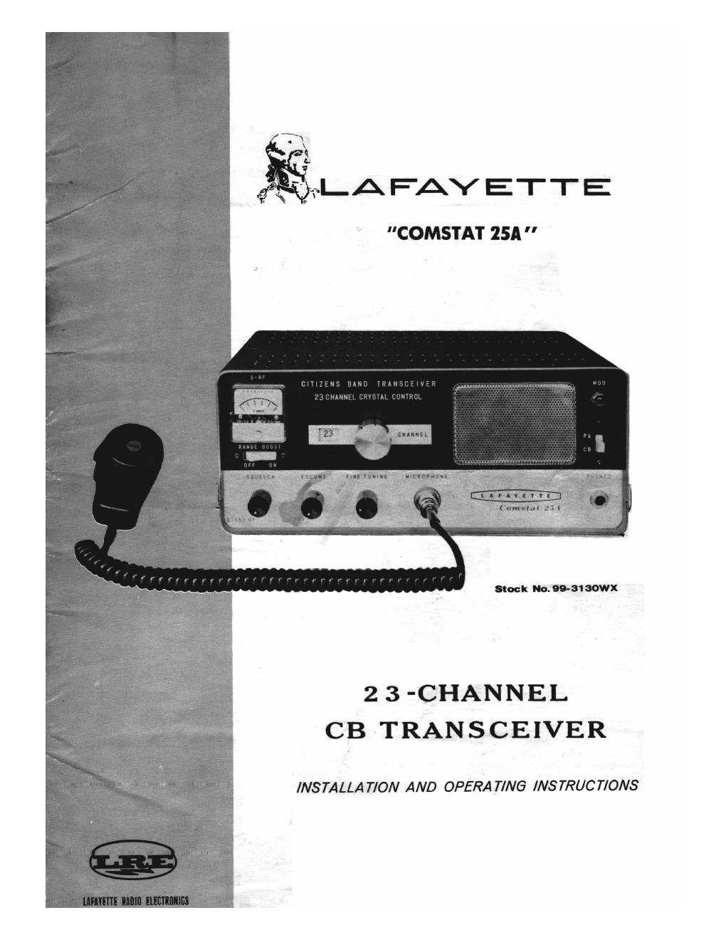 lafayette comstat 25 a owners manual