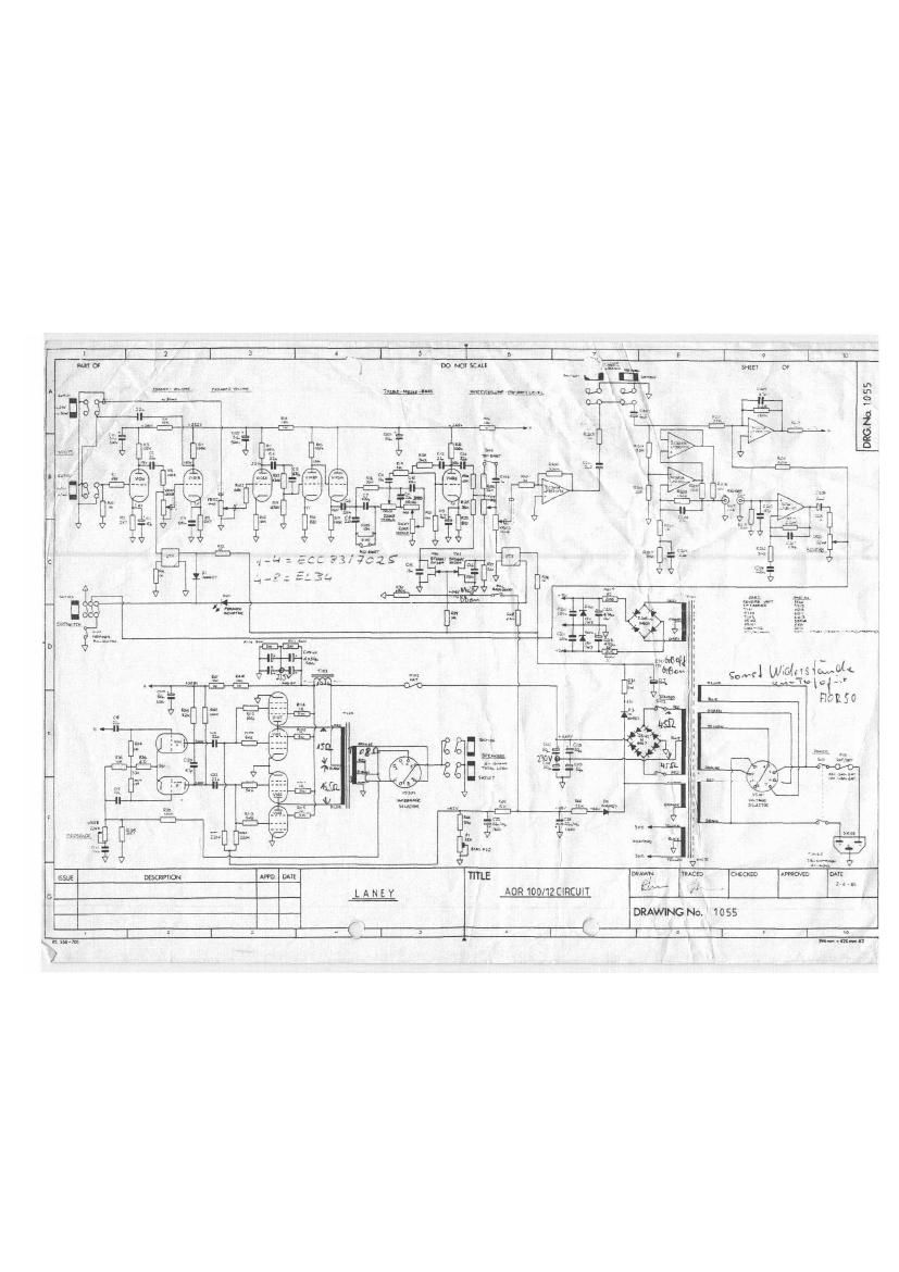 laney AOR 100 12 Schematic