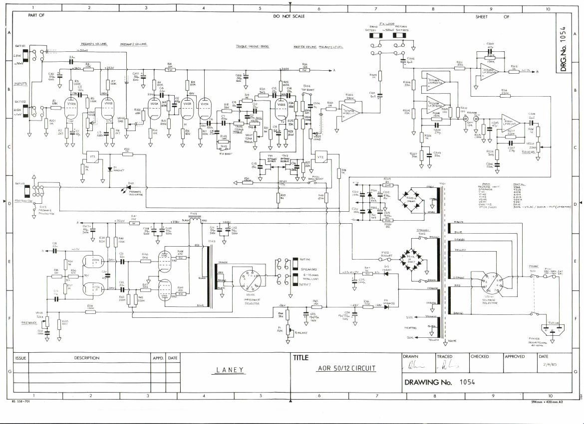 laney AOR 50 Schematic