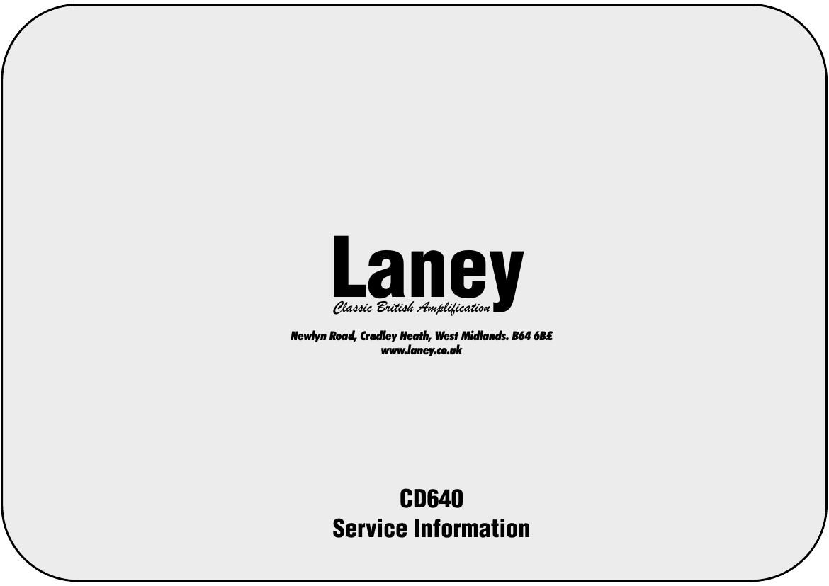 laney CD640 Service Manual
