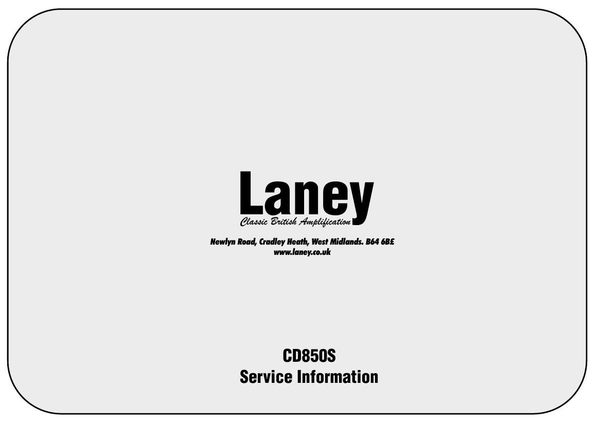 laney CD850S Service Manual
