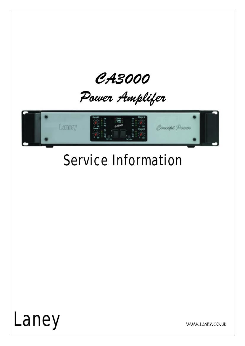 laney CA3000 Service Manual