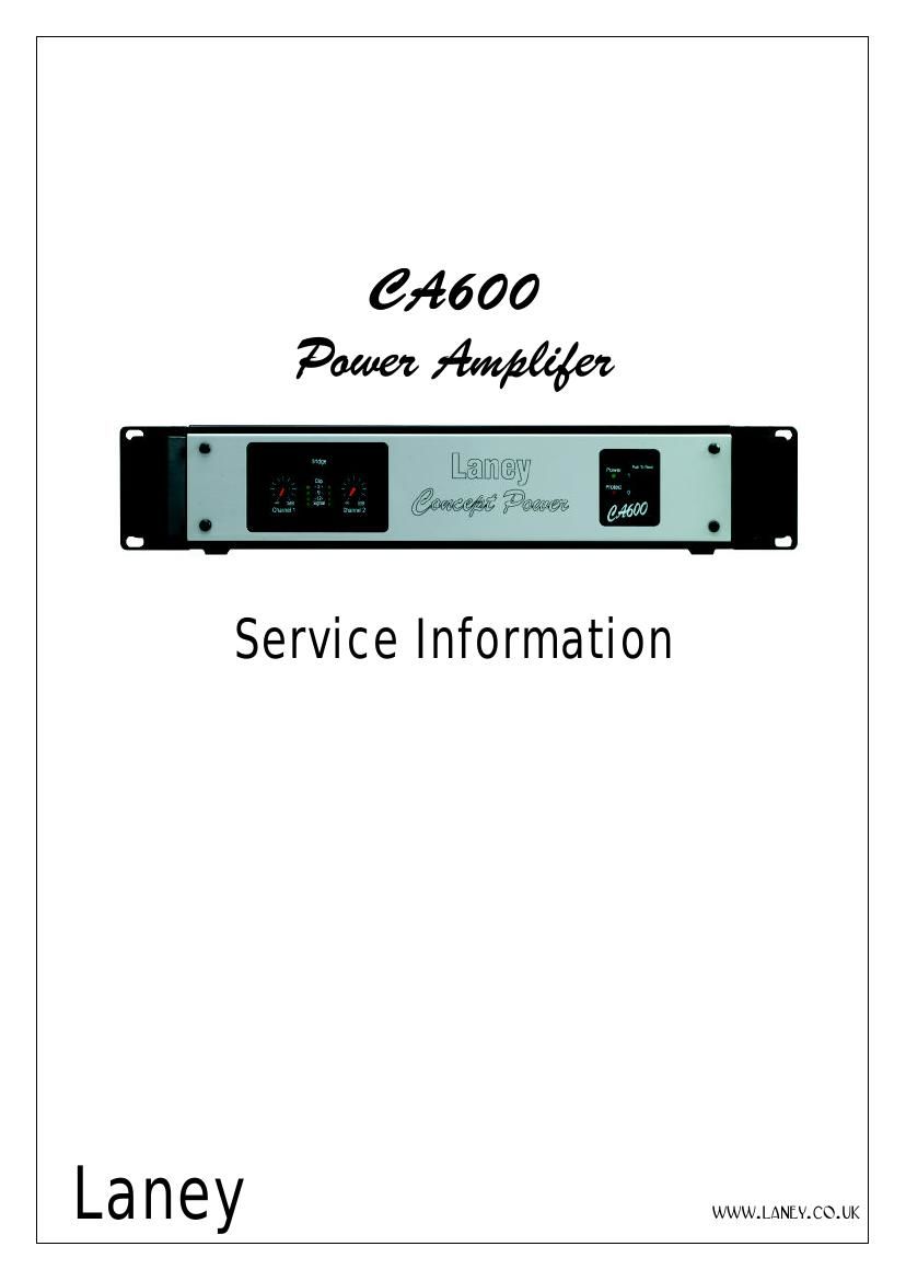 laney CA600 Service Manual