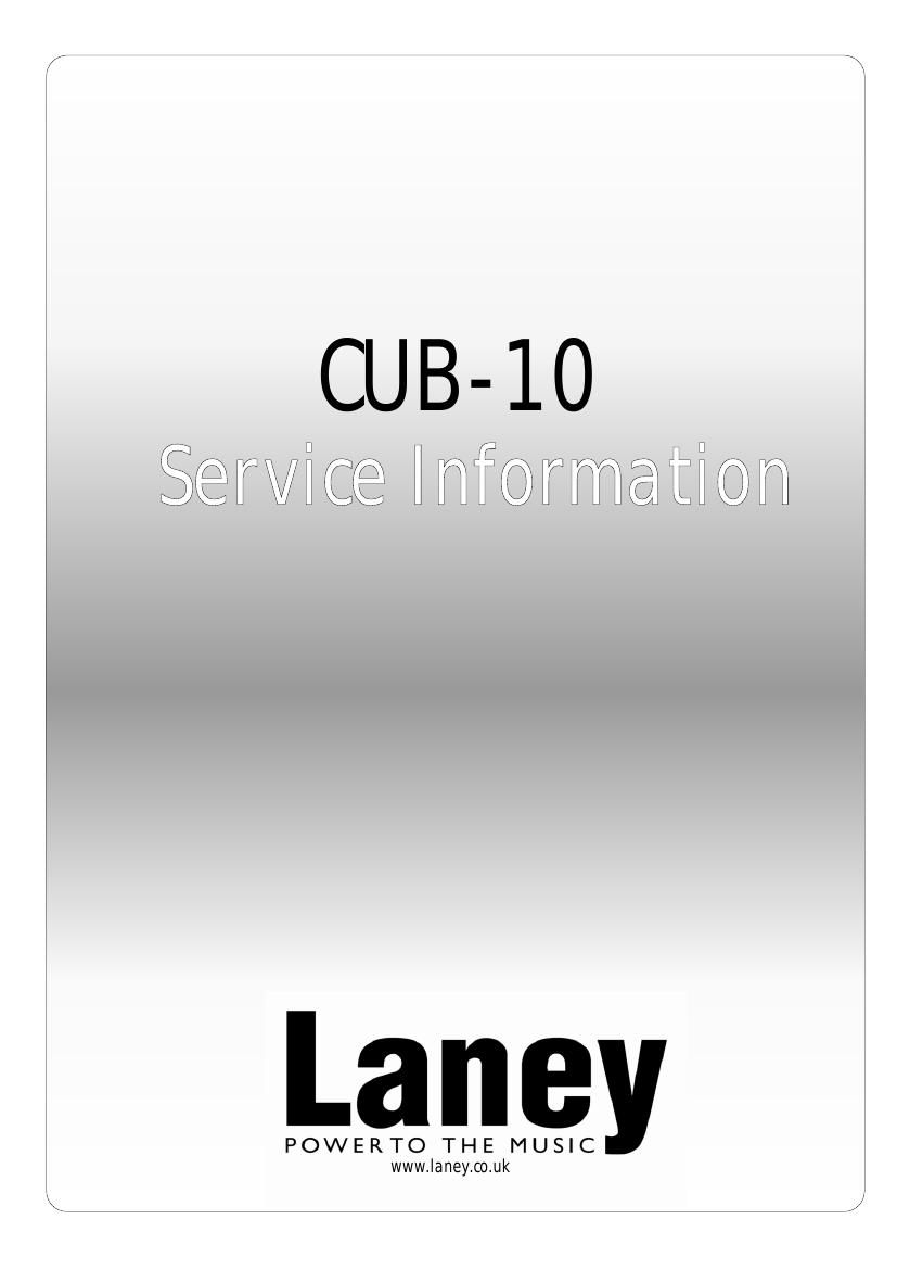 laney CUB 10 Service Manual