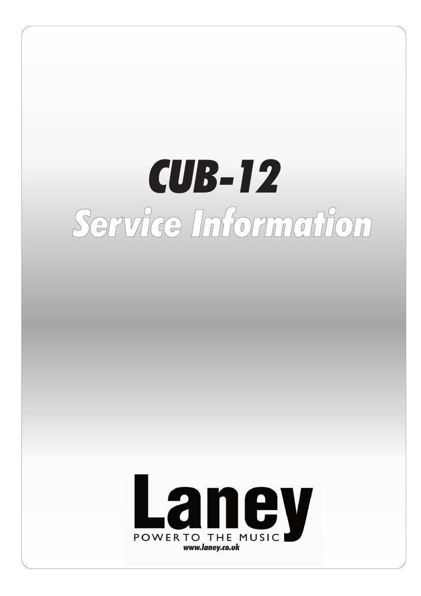 laney CUB 12 Service Manual