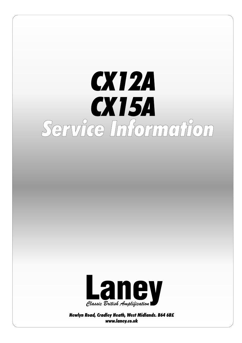 laney CX12A CX15A Service Manual