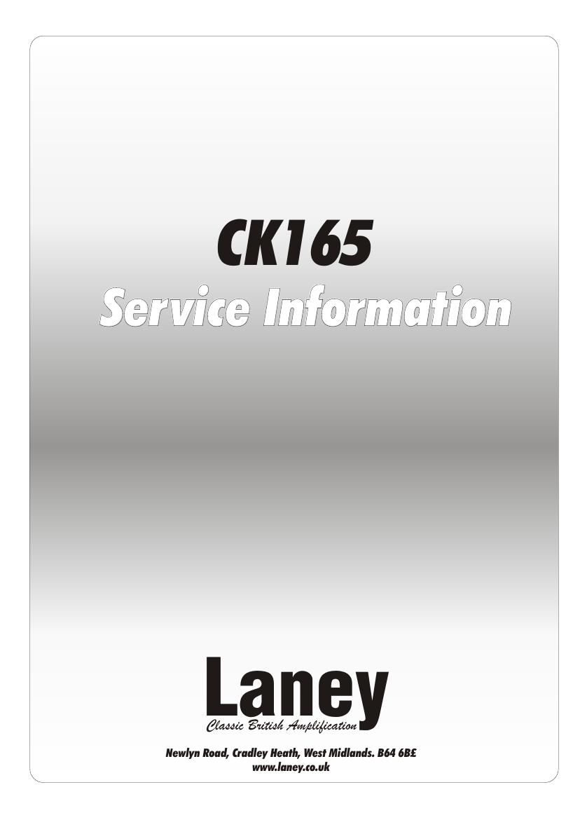 laney CK165 Service Manual