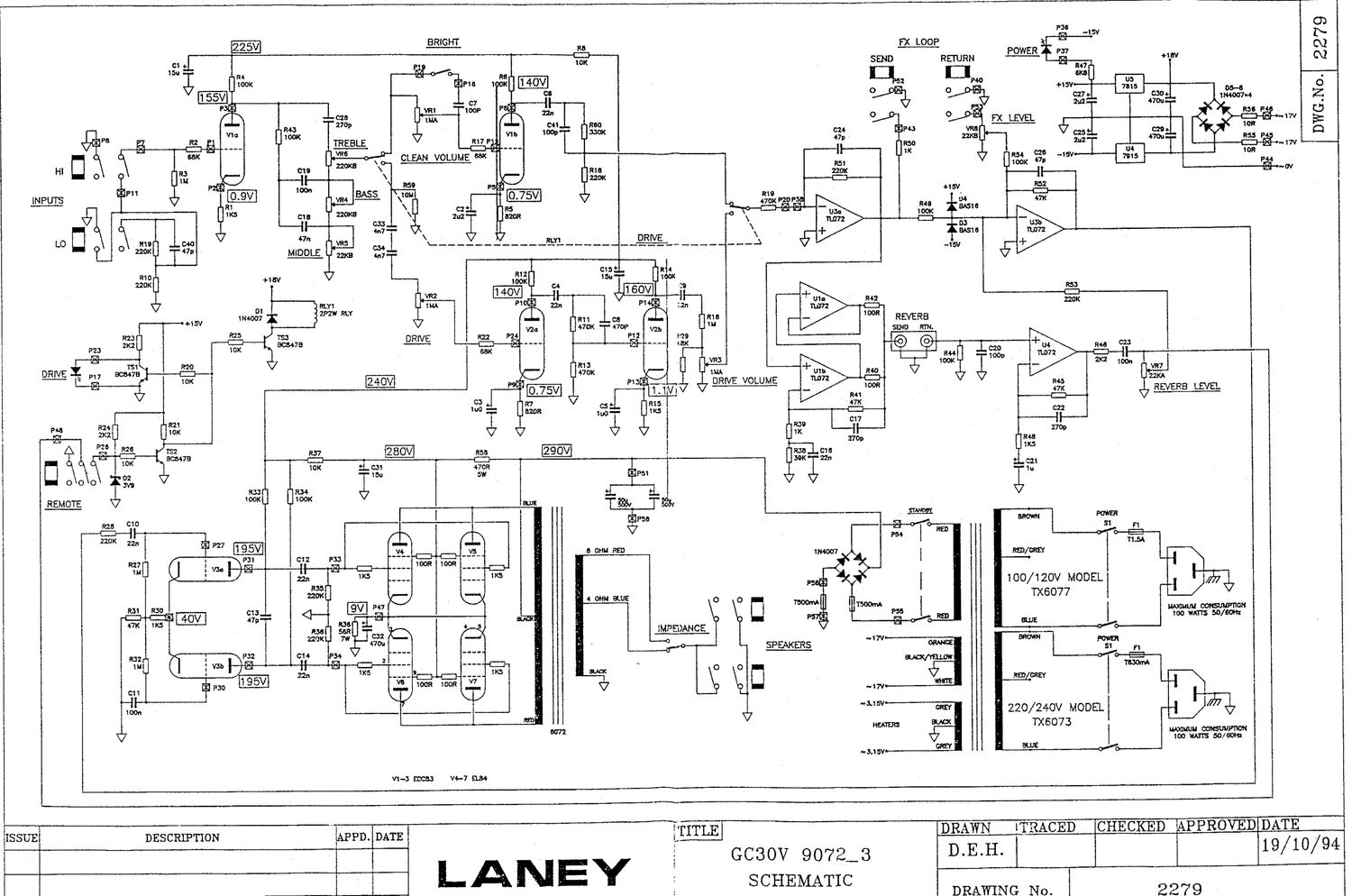 laney GC30V Schematic