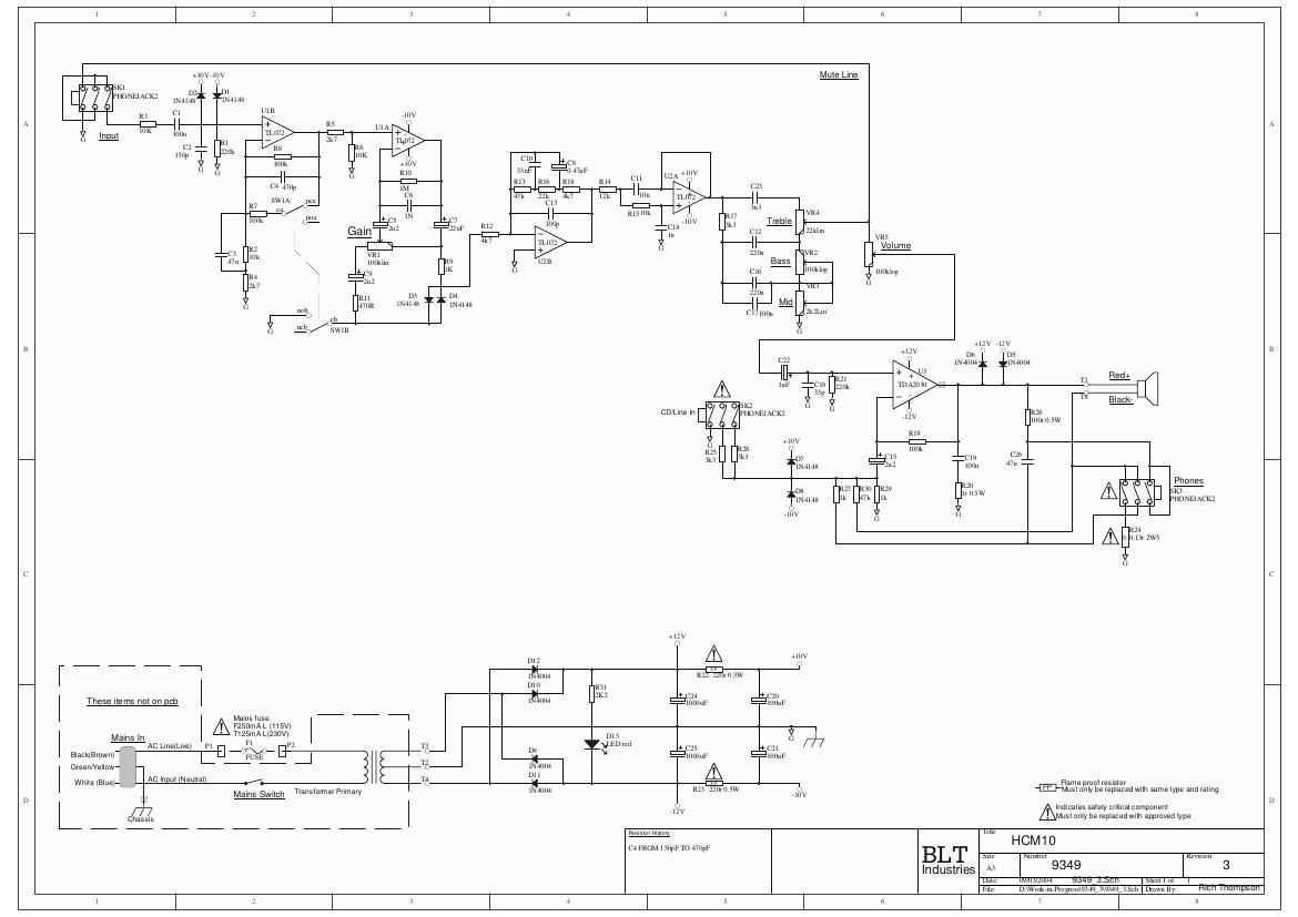 laney HCM10 Schematic