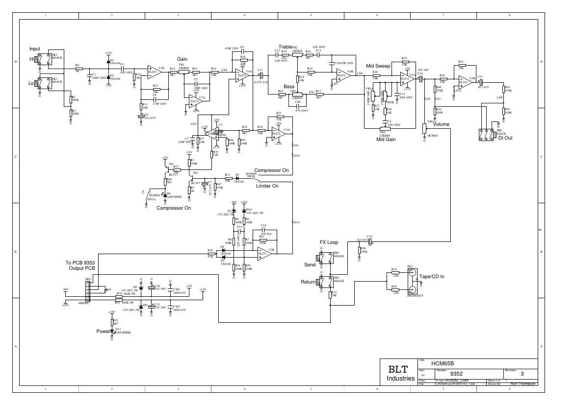 laney HCM65B Schematics