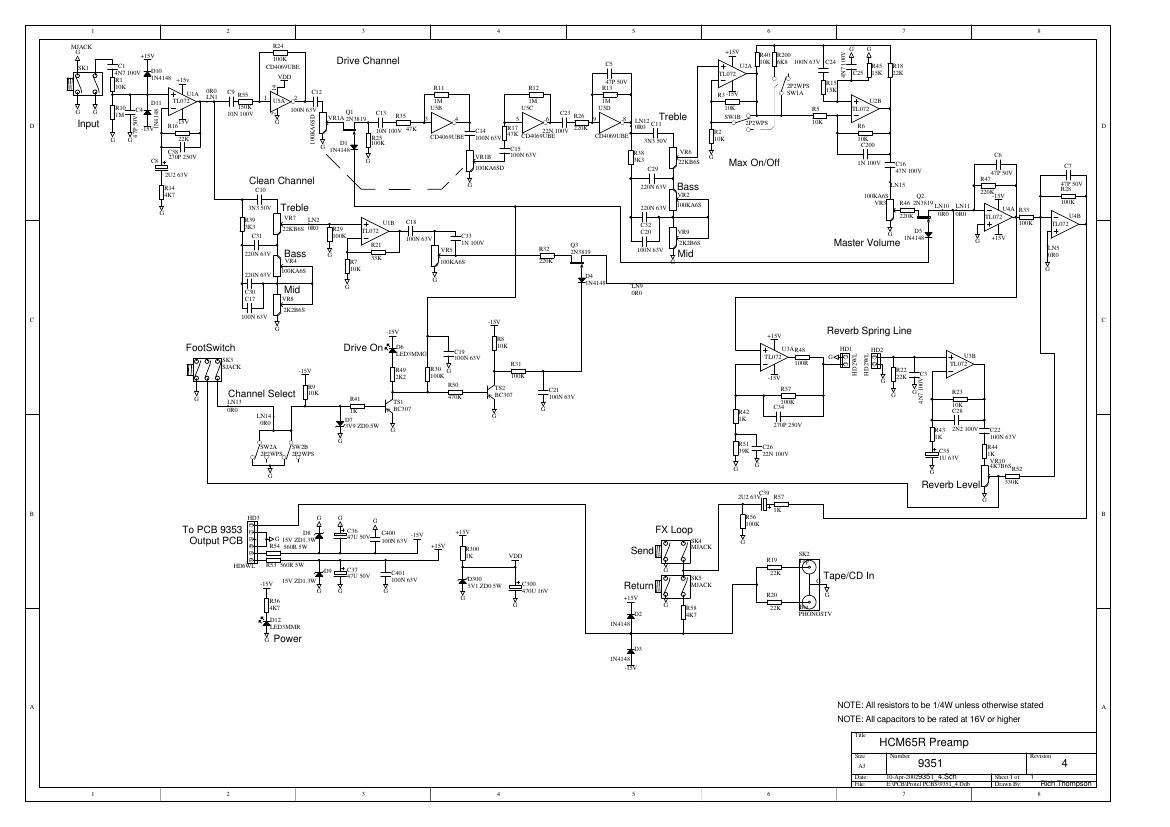 laney HCM65R Schematics