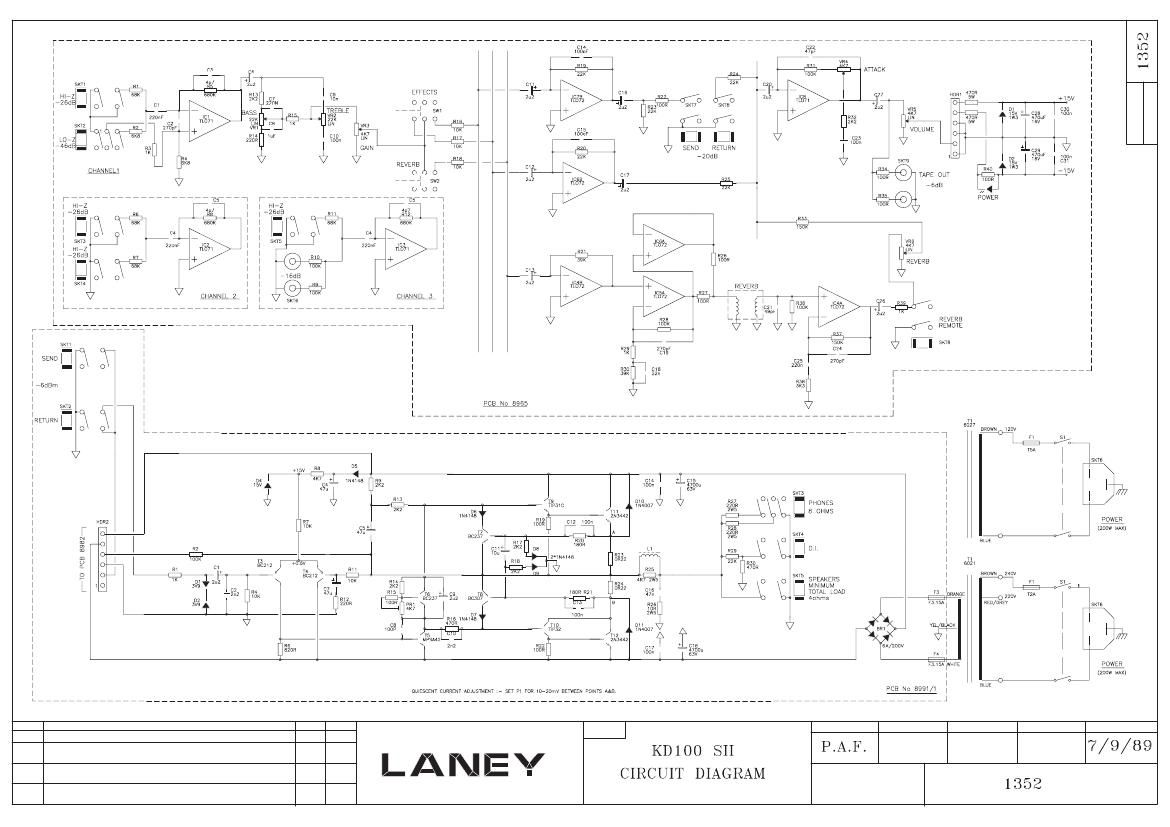 laney KD100 Series II Schematic