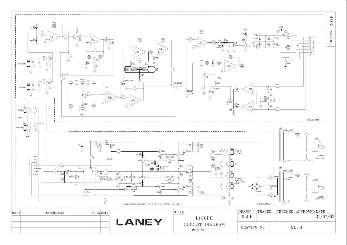 laney L120BH Schematic