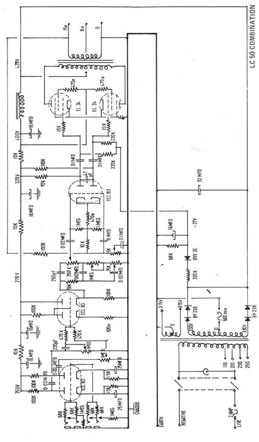 laney LC 50 Combo Schematic