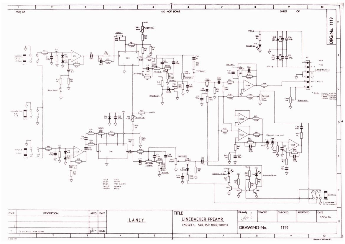 laney Linebacker 50R 65R 100R Schematics