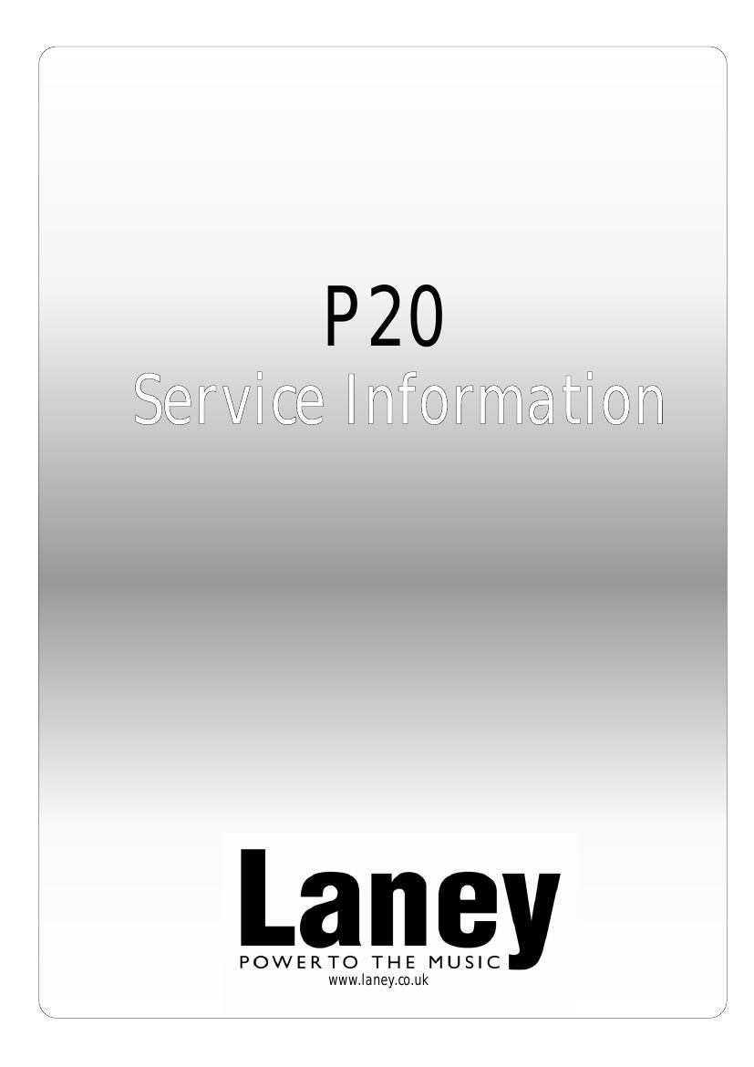 laney P20 Prism Series Service Manual