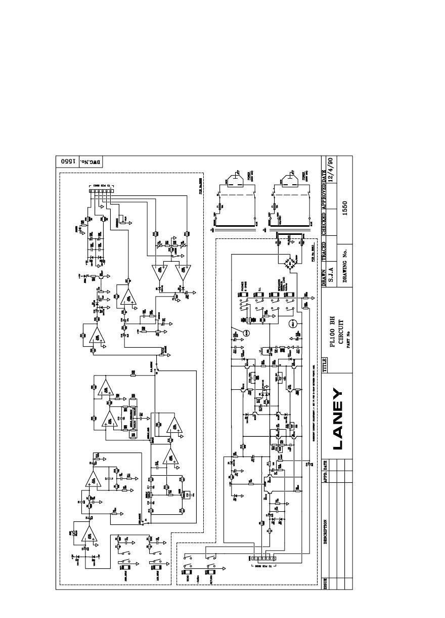 laney PL100B Schematic