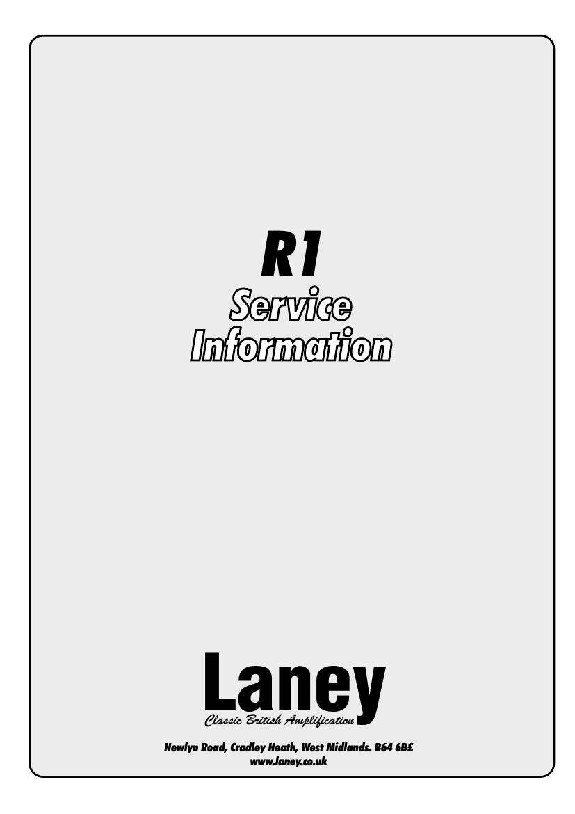 laney R1 Service Manual