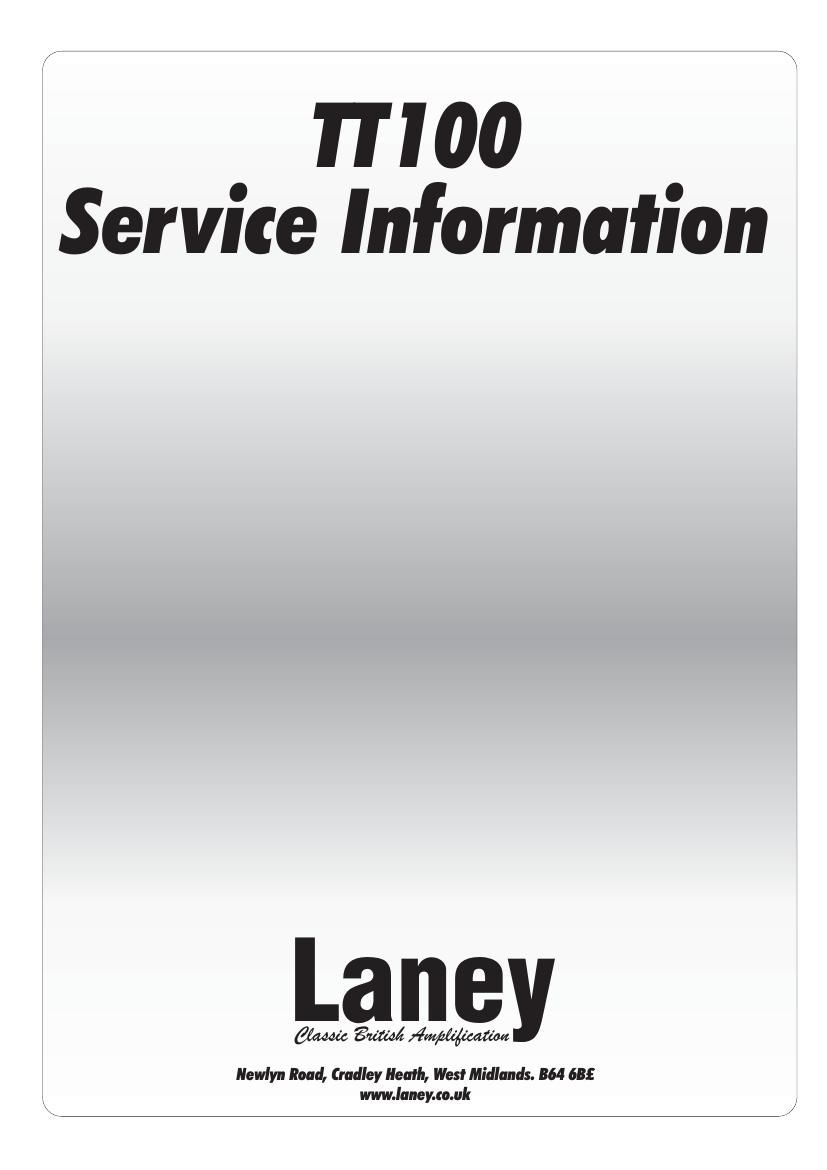 laney TT100 Service Manual