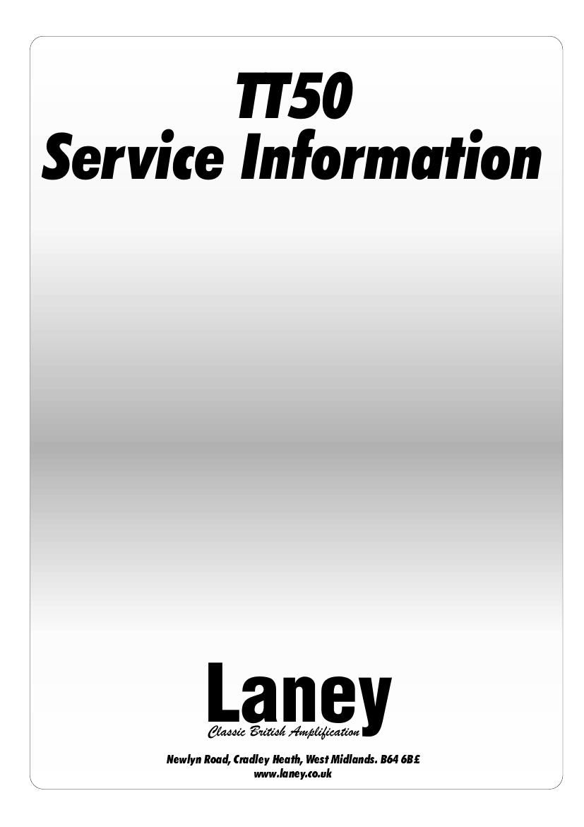 laney TT50 Service Manual