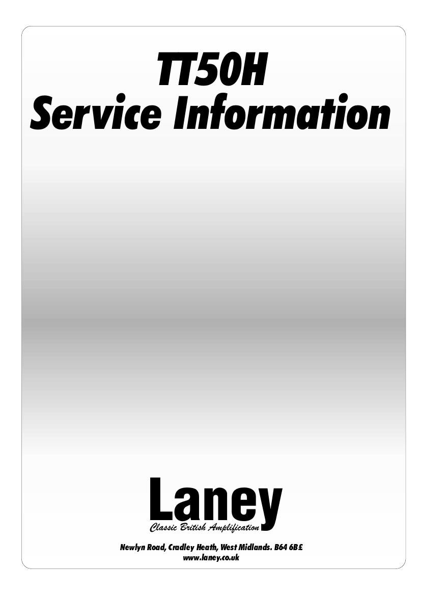 laney TT50H Service Manual