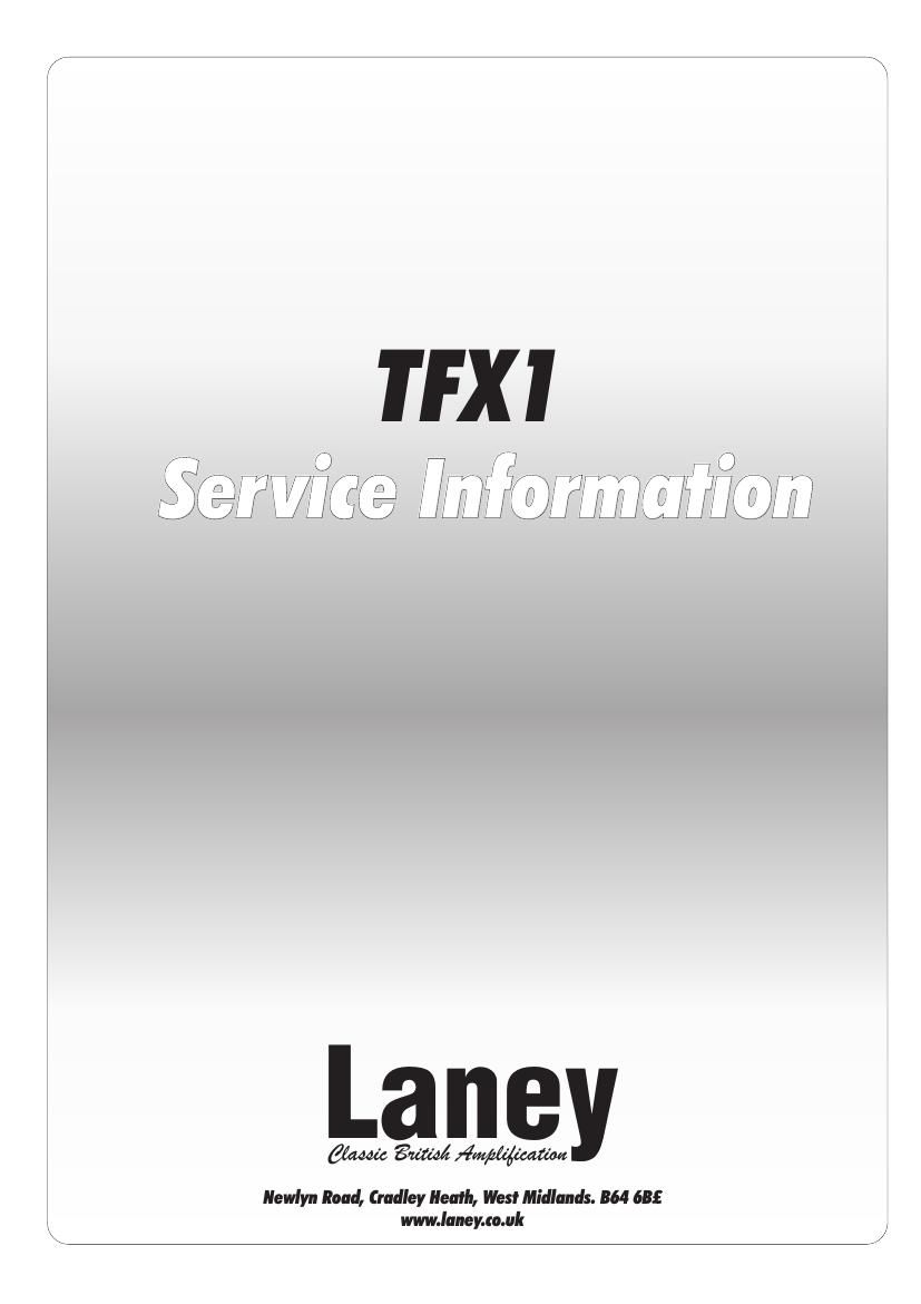 laney TFX1 Service Manual