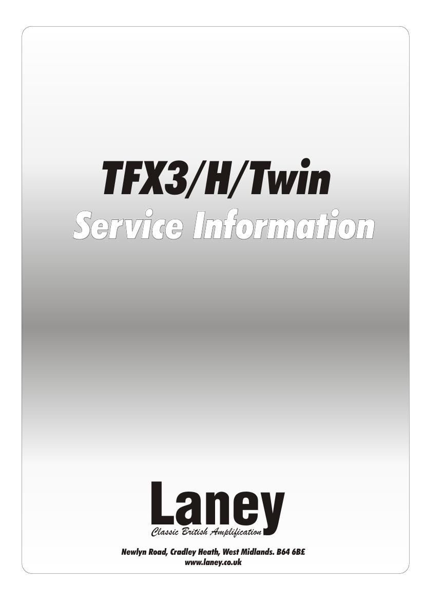 laney TFX3 H Twin Service Manual