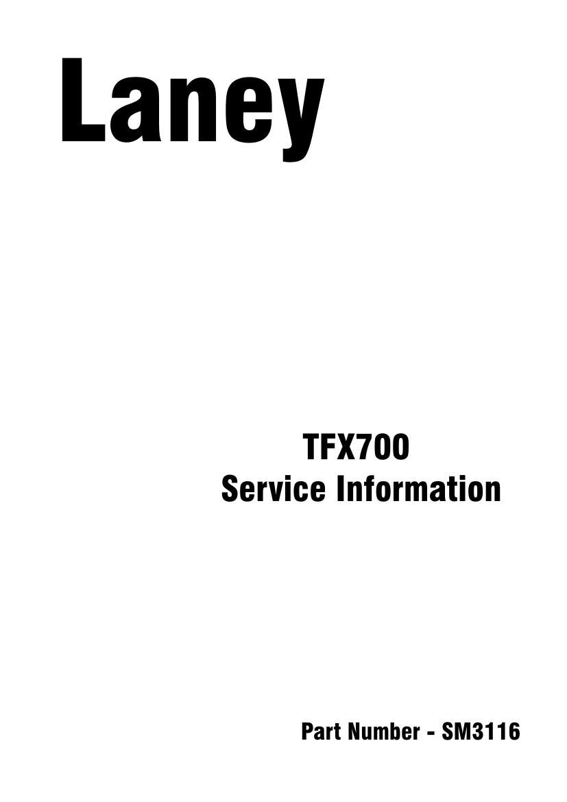 laney TFX700 Service Manual