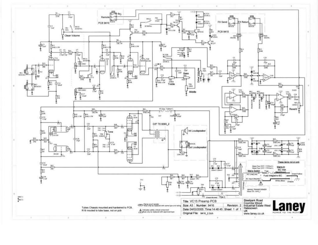 laney VC15 Schematic