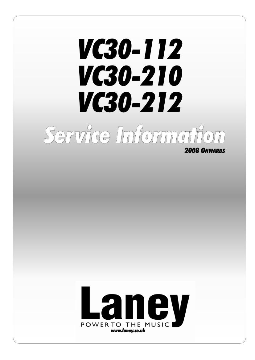 laney VC30 112 210 212 2008 Service Manual