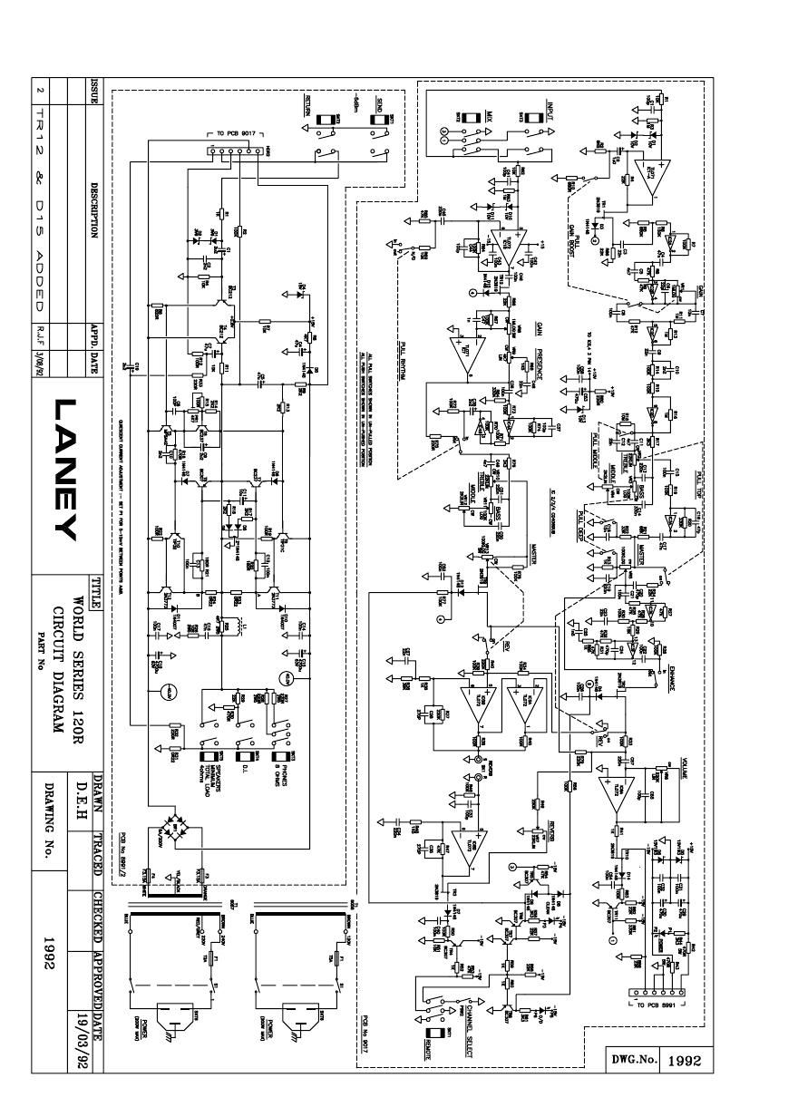 laney World Series 120R Schematic