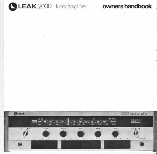 leak 2000 owners manual