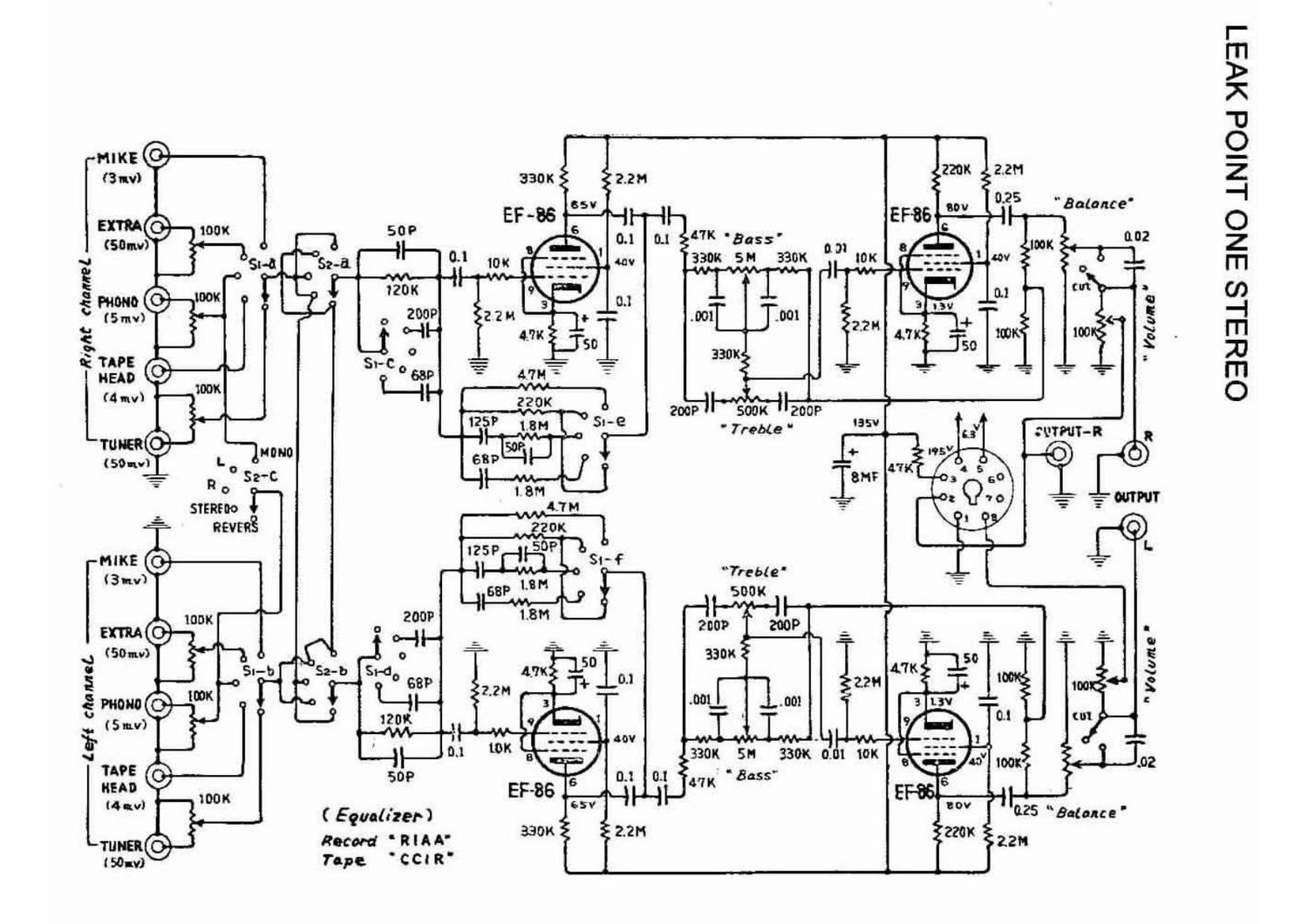 Leak Point One Stereo Schematic