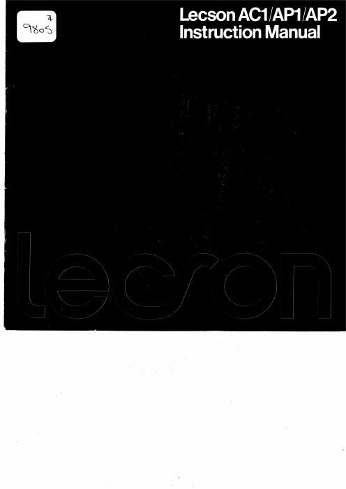 lecson ap 1 owners manual