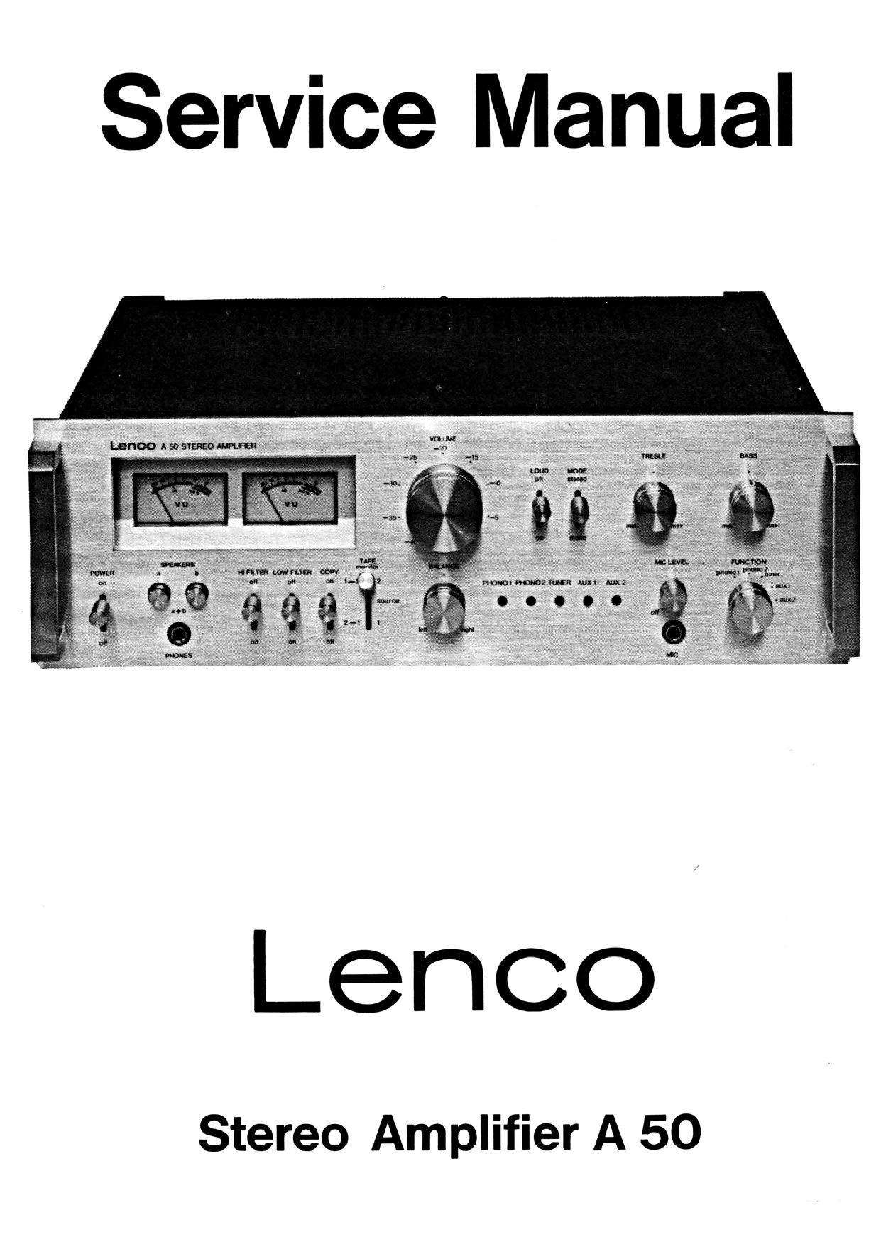 Lenco A 50 Service Manual