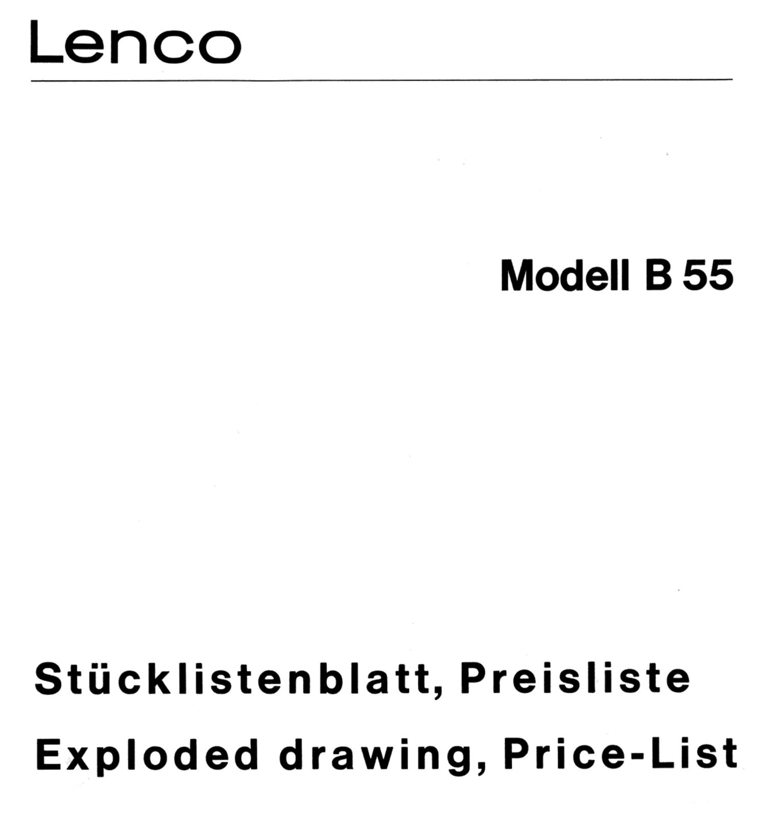 Lenco B55 Service Manual