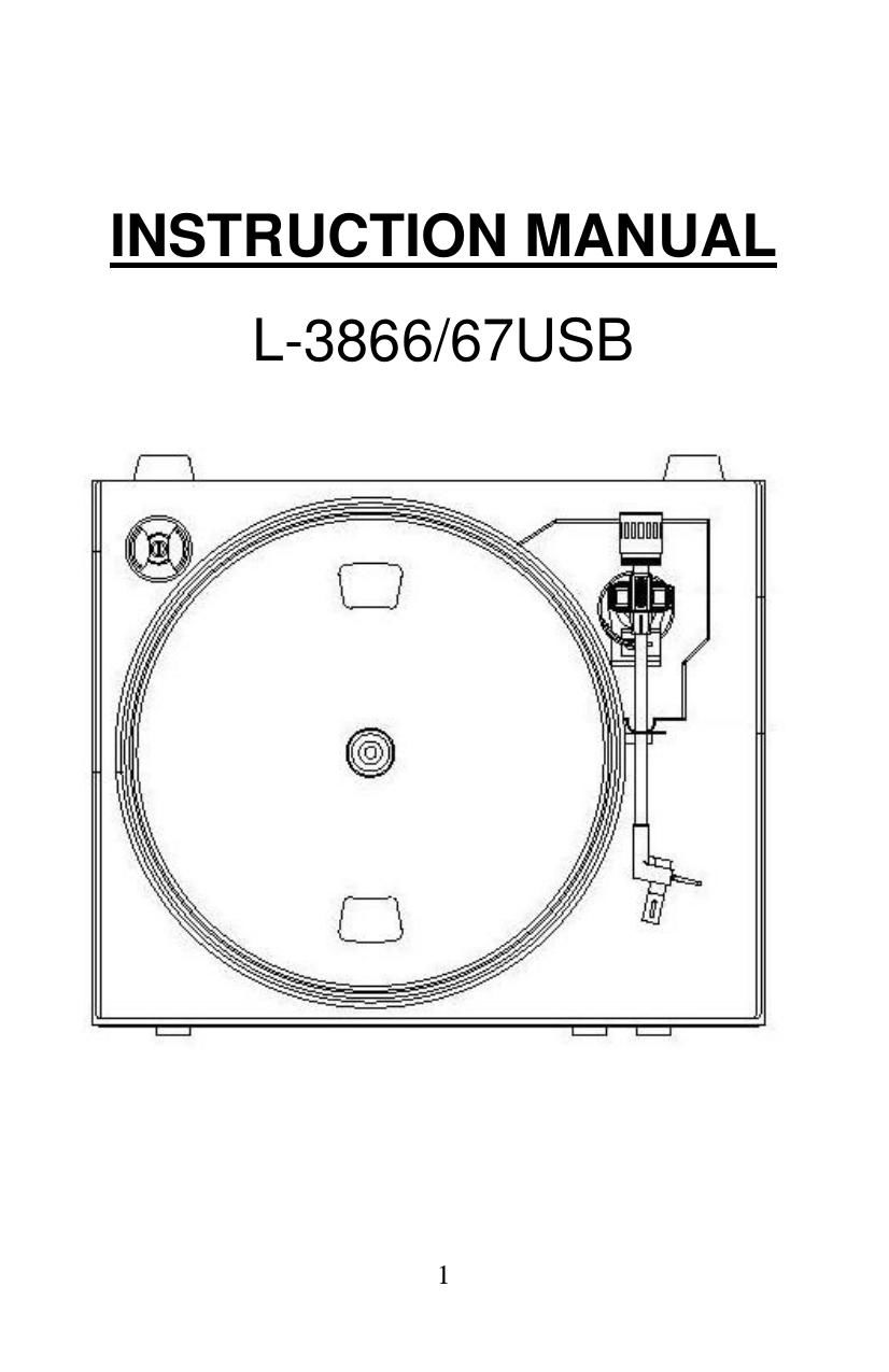 Lenco L 3866 USB L 3867 USB Owners Manual