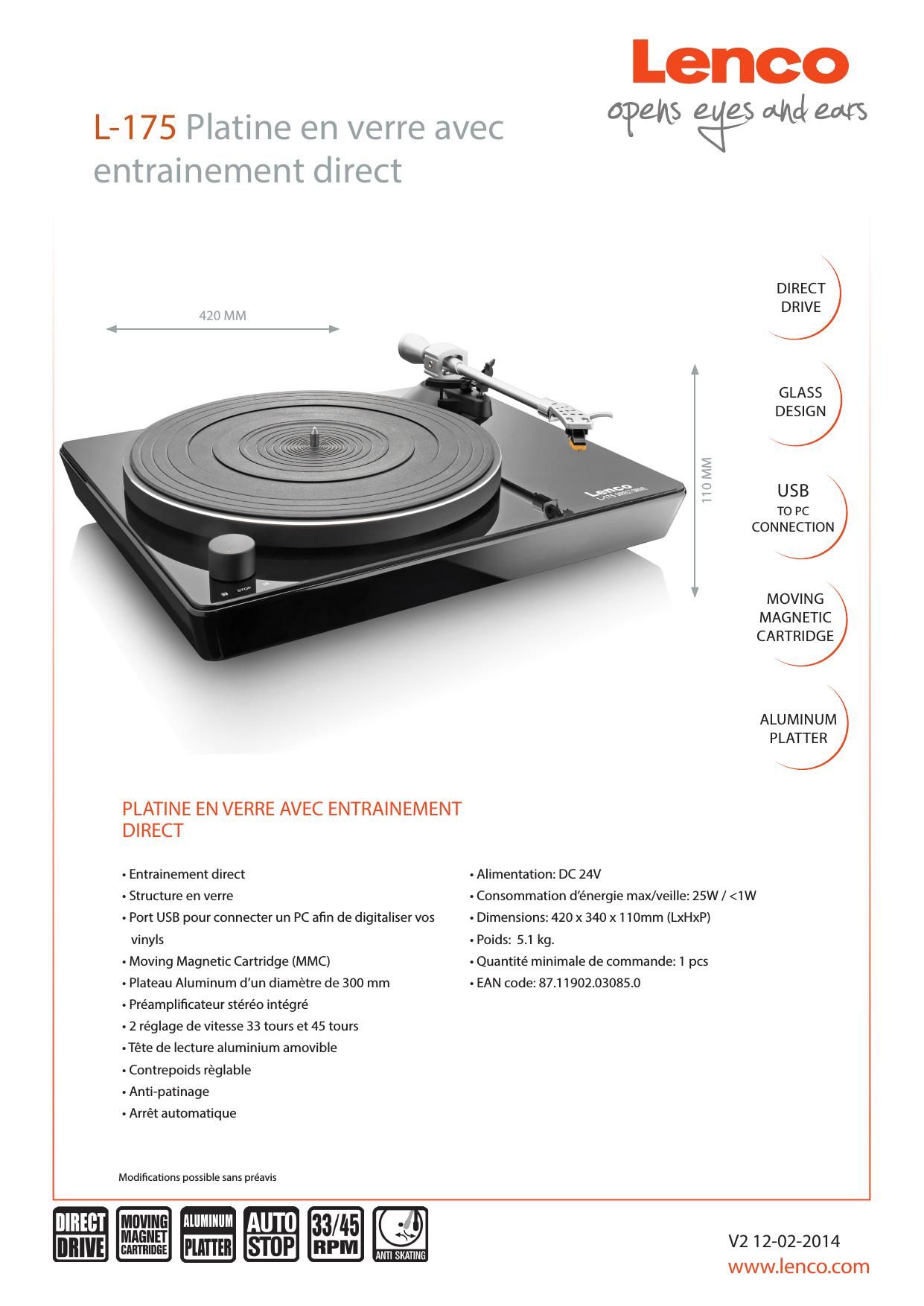 Lenco L175 Brochure