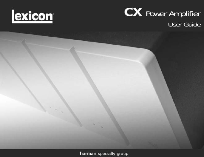 lexicon cx owners manual