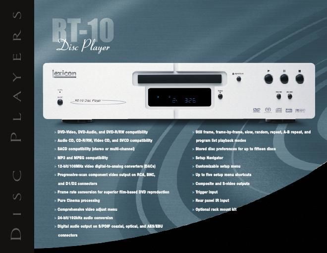 lexicon rt 10 brochure